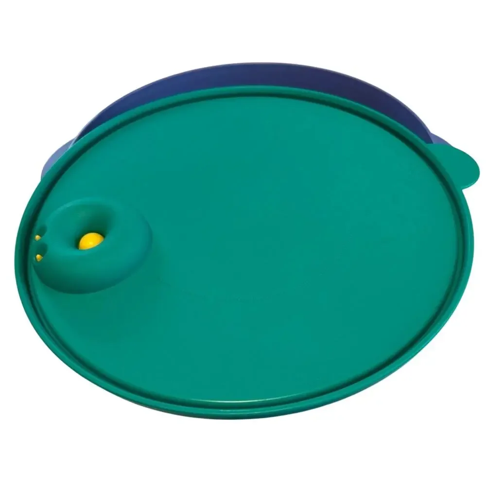 Tupperware Crystalwave Divided Dish Lid Vented Blue Green Microwave 3284C 2651C